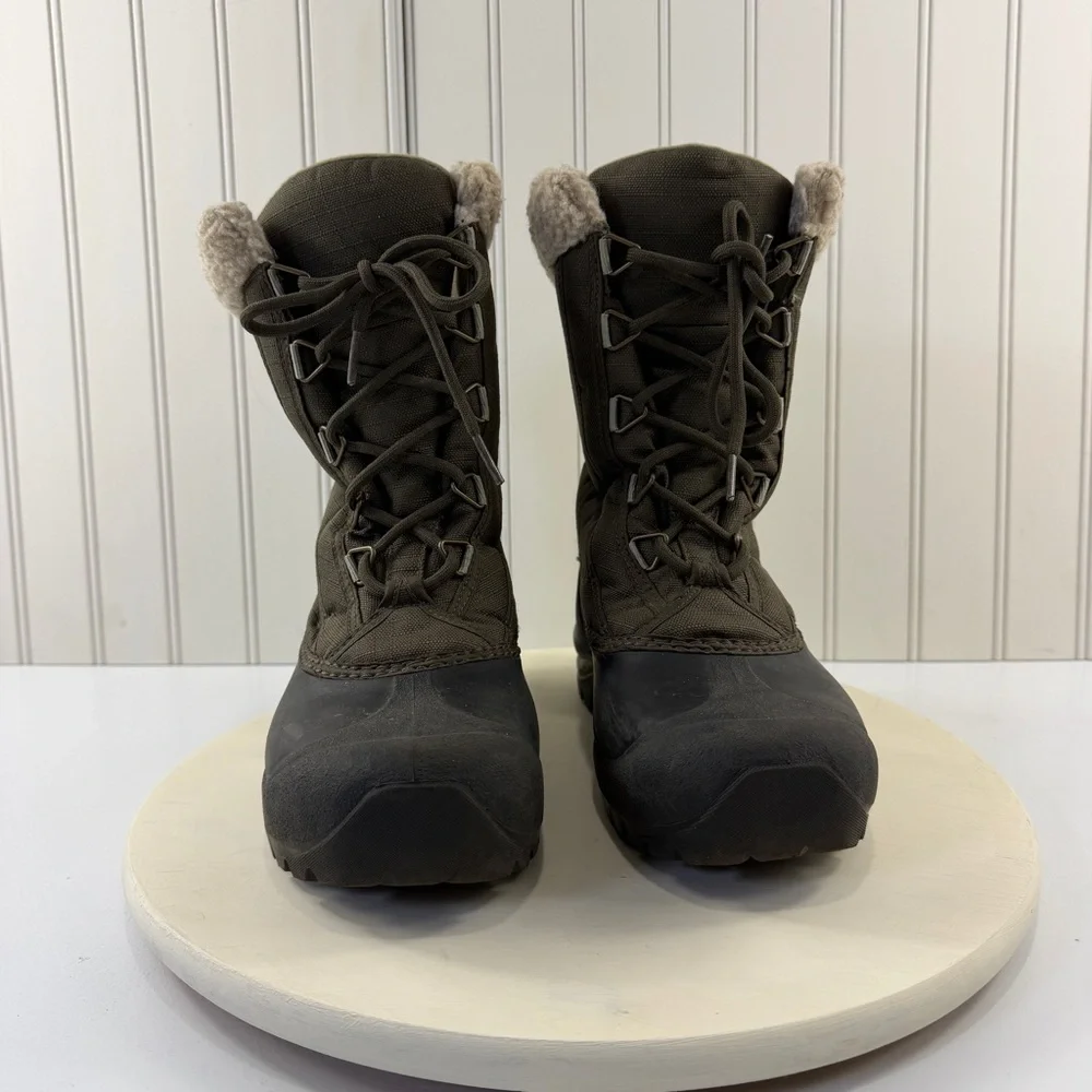 Sorel Women's Cumberland Olive Green‎ and Black Snow Boots w/Shearling Cuff Sz 6